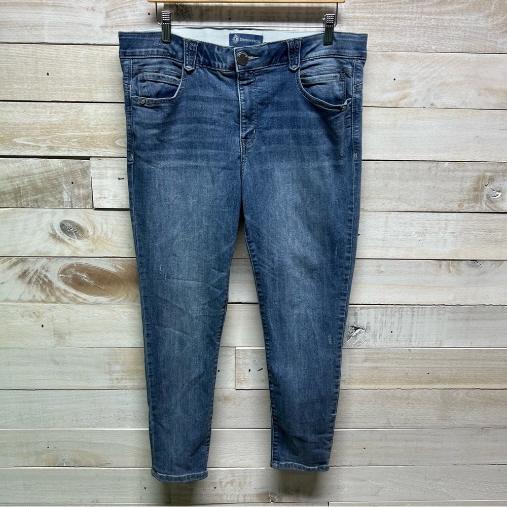 Democracy Ab Solution‎ Jeans Womens 14 Blue Skinny Stretch Shaping - Picture 2 of 11
